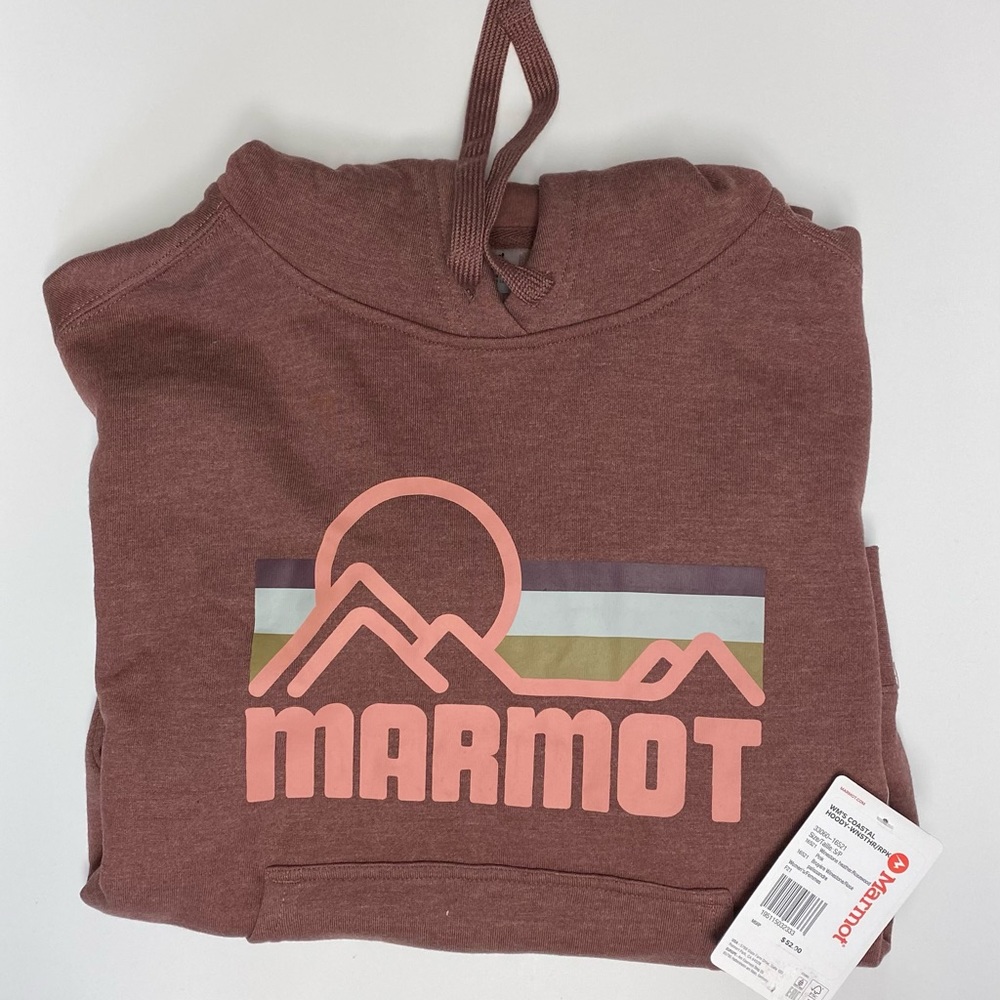 Marmot woman’s coastal hoodie rosewood pink small